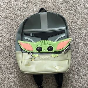 Disney Gray and Cream Baby Yoda Bag